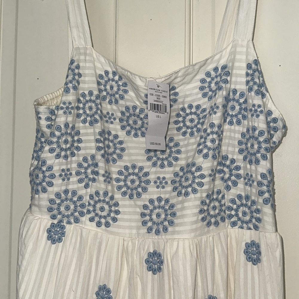 American Eagle Spring Summer Maxi Dress sz L. Embroidered - Picture 5 of 10